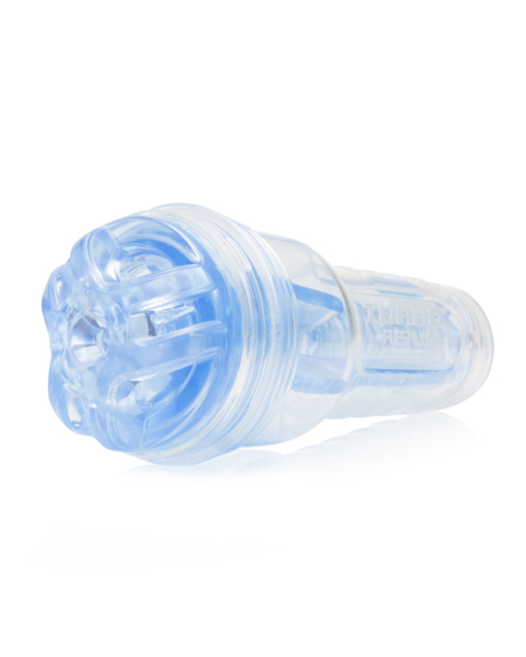 O Turbo Ignition é um dispositivo cilíndrico de plástico azul transparente com um topo redondo e texturado. O seu design detalhado e profissional indica que foi concebido para proporcionar uma experiência melhorada semelhante ao sexo oral.